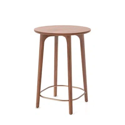 Stellar Works Utility Cafe Table In Natural Walnut