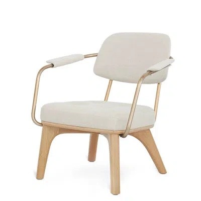 Stellar Works Utility Lounge Chair Half Back In Black Oak,l493 Sanfor Nickel 3475