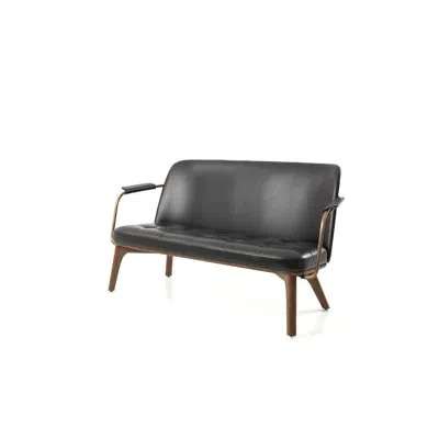 Stellar Works Utility Two Seater Lounge Chair By Neri&nu In Onyx Oak,era Cse14