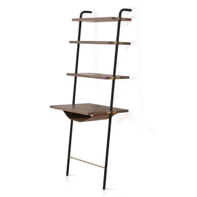 Stellar Works Valet Desk Shelves In Natural Walnut