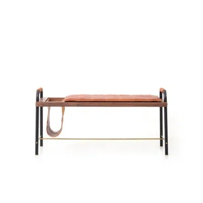 Stellar Works Valet Seated Bench In Natural Walnut,black