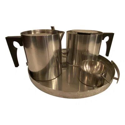 Pre-owned Stelton Anniversary Edition Hot Water Pitcher And Teapot Set In Brown
