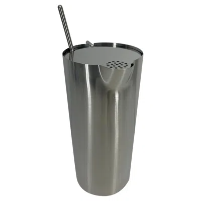 Pre-owned Stelton Arne Jacobsen For  Mid-century Modern Cocktail Shaker And Stir Spoon In Gray