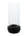Stelton Hurricane H 24.5 Cm Candelabrum Black Size - Ceramic, Glass In Black