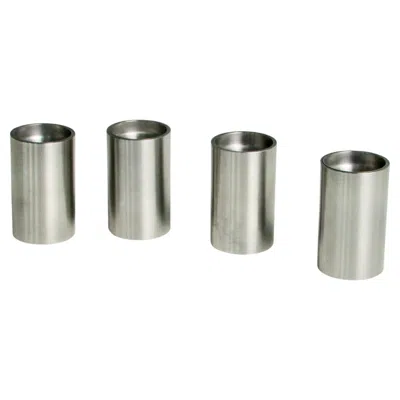 Pre-owned Stelton Two Pairs Of Modernist Stainless Steel  Style Salt Pepper Shakers In Gray