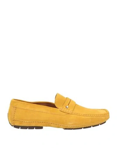 Stemar Man Loafers Marigold Size 7.5 Leather In Yellow