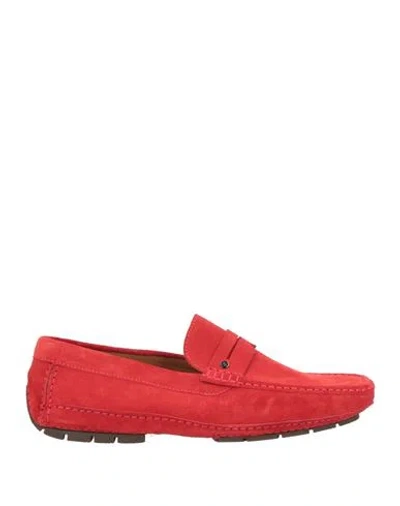 Stemar Man Loafers Red Size 7.5 Leather