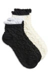 Stems 2-pack Ruffle Textured Heart Ankle Socks