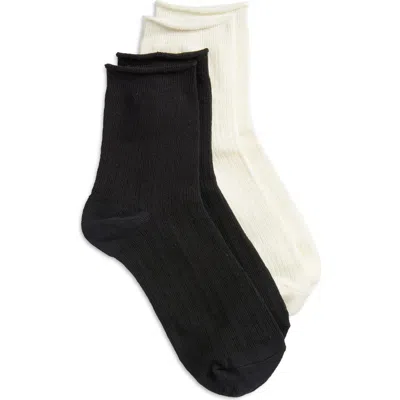 Stems 2-pack Textured Stripe Ankle Socks
