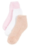 Stems 3-pack Lounge Ankle Socks In Dusty Rose
