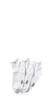 Stems 3 Pack Pointelle Mid Crew Socks In White