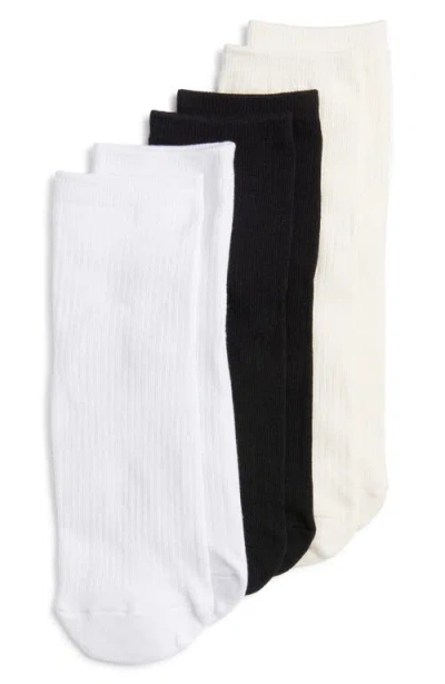 Stems 3-pack Cotton Blend Ribbed Ankle Socks In Multi