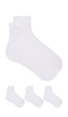Stems 3-pack Cushioned Bow Ankle Socks In White