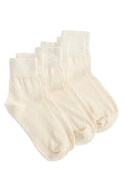 Stems 3-pack Finely Knit Cotton Blend Trouser Socks In White