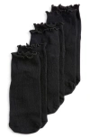 Stems 3-pack Lettuce Edge Rib Ankle Socks In Blue