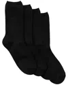 Stems 4-pack Comfort Crew Socks In Black