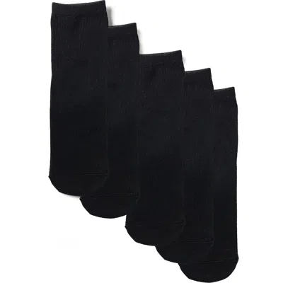 Stems 5-pack Everyday Ankle Socks In Black