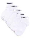 Stems Five Pack Sport Ankle Socks With Stripe Contrast In White