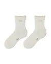 Stems 90s Flower & Bow Crew Socks In Ivory