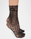 Stems Alexia Fishnet Socks In Black