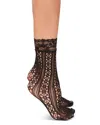 Stems Alexia Fishnet Socks In Black
