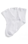 Stems Bow 3-pack Cushioned Crew Socks In White