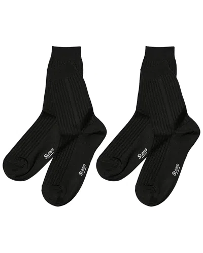 STEMS STEMS CLASSIC SILKY RIB CREW SOCKS - 2 PACK