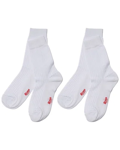 STEMS STEMS CLASSIC SILKY RIB CREW SOCKS - 2 PACK