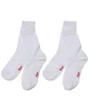 Stems Classic Silky Rib Crew Socks - 2 Pack In White