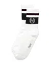 Stems Tennis Club Stripe Crew Socks In Black