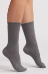 Stems Cotton & Cashmere Blend Crew Socks In Charcoal
