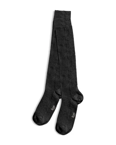 Stems Cotton & Cashmere Blend Knee Socks In Black
