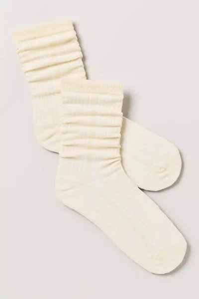Stems Cotton Cashmere Crew Socks In Neutral