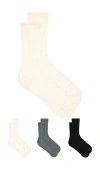 Stems Cotton Cashmere Crew Socks Pack Of 3 In Multi