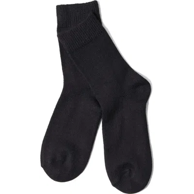 Stems Cozy Lounge Crew Socks In Black