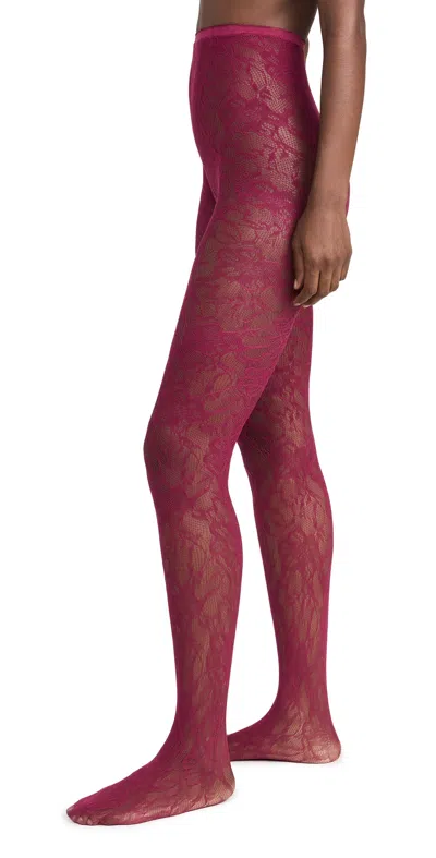 Stems Eden Mesh Tights Red