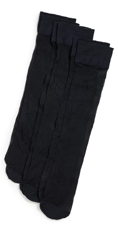 Stems Essential Sheer Knee Socks Set Of Three Black
