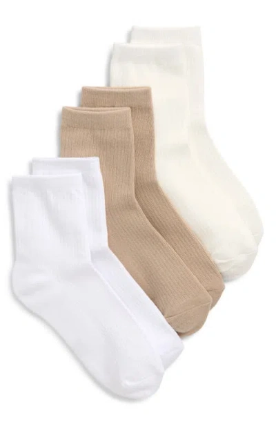 Stems Everyday 3-pack Cotton Blend Rib Ankle Socks In Multi