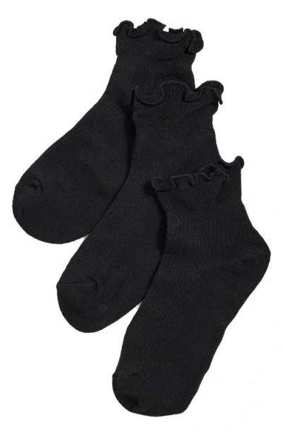 STEMS STEMS EVERYDAY CLASSICS RUFFLE 3-PACK CREW SOCKS