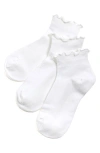 Stems Everyday Classics Ruffle 3-pack Crew Socks In White