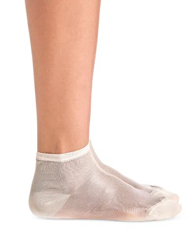 Stems Hailey Silky Sheer Socks In Neutral
