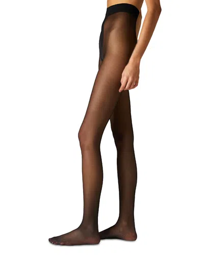 Stems Lily Ladder Resistant Sheer Tights In Black