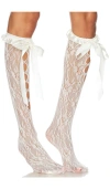Stems Lolita Knee Socks In White