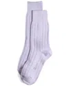 Stems Lux Cashmere Wool Crew Socks Gift Box In Blue
