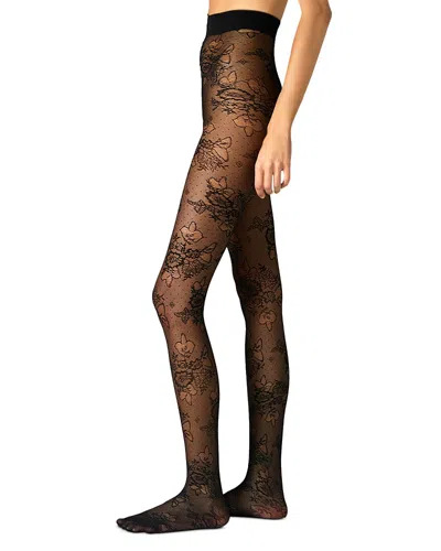 Stems Margaux Rose Sheer Tights In Multi