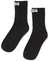 Stems Pearl Cluster Crew Socks In Black