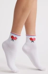 Stems Pickleball Ankle Socks In White