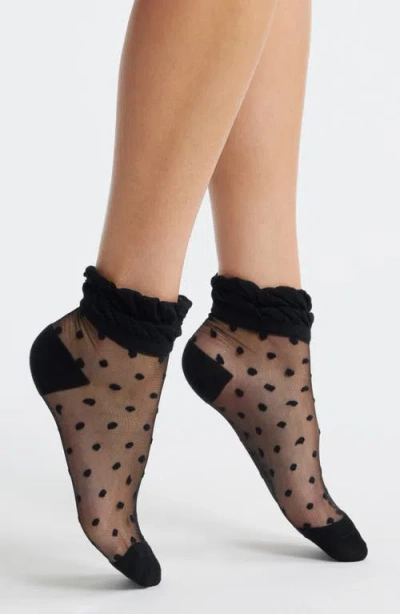 STEMS STEMS PIPPA RUFFLE DOT QUARTER SOCKS