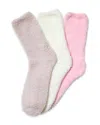 Stems Plush Cozy Socks, Pack Of 3 In Pink