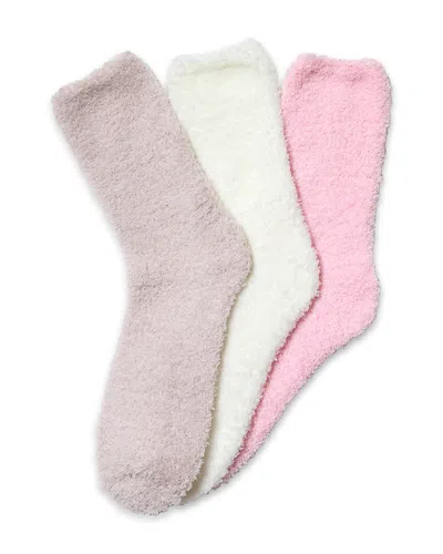 Stems Plush Cozy Socks, Pack Of 3 In Pink